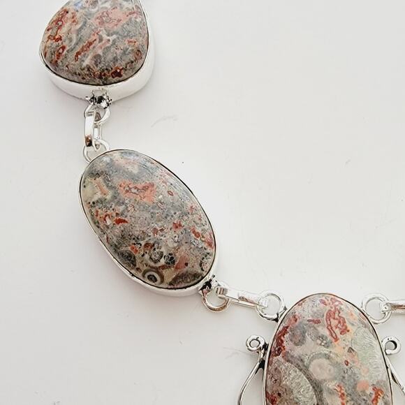 Unique Rhyolite Necklace - Sterling Silver Statement Jewelry - Picture 7 of 7